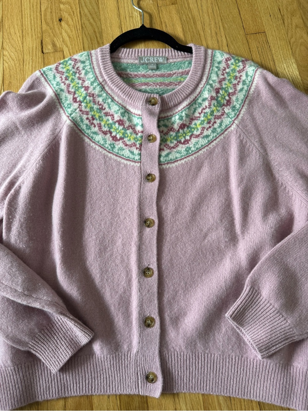 J. Crew Classic Fair Isle Cardigan in Vintage Wool - Picture 10 of 10